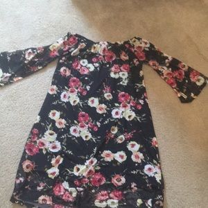 Floral, off the shoulder dress, knee length